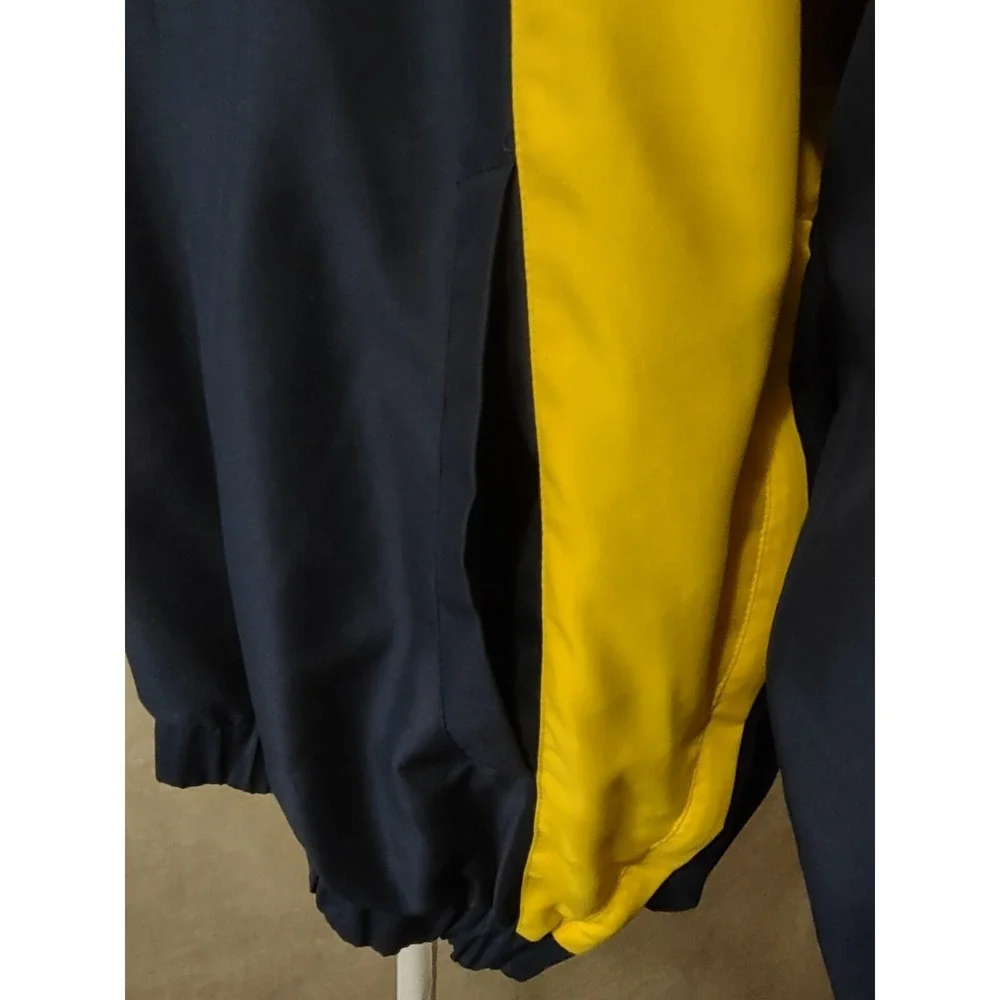 58 Sports Michigan Wolverines Windbreaker XL Mens Go Blue Pullover Navy Yellow M